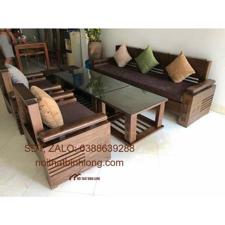 Bàn ghế salon tiếp khách gỗ sồi Mỹ