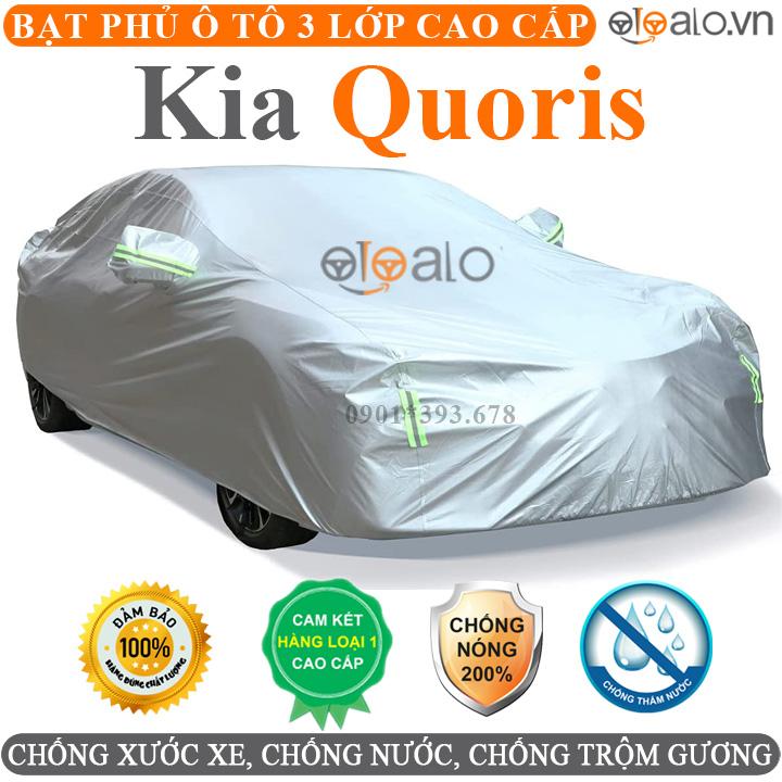 Bạt phủ xe ô tô Kia Quoris vải dù 3 lớp CAO CẤP BPXOT