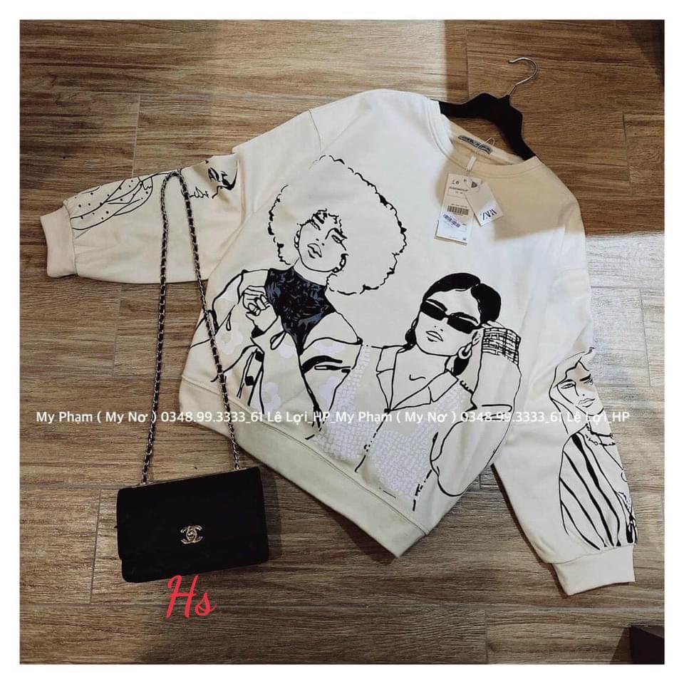 Áo nỉ sweater cô gái sành điệu