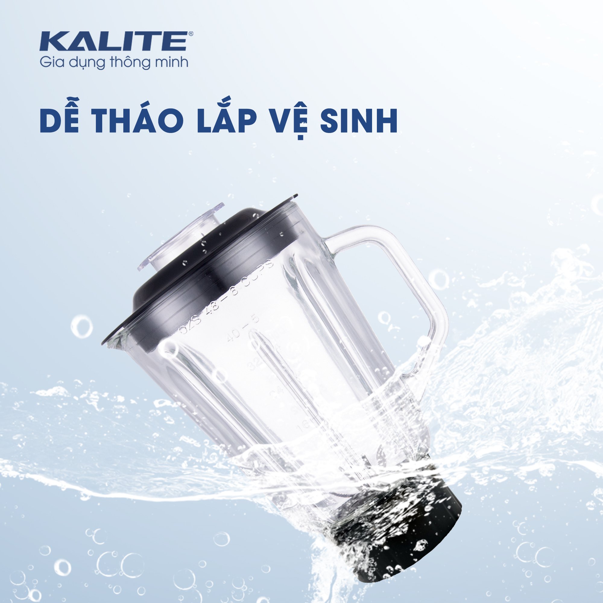 MÁY XAY SINH TỐ KALITE KLB650, 3 cối xay cho đa dạng thực phẩm, 6 lưỡi dao thép không gỉ xay nhuyễn mịn, Động cơ đồng nguyên chất siêu bền, dung tích 1.5L, công suất 500w - hàng chính hãng