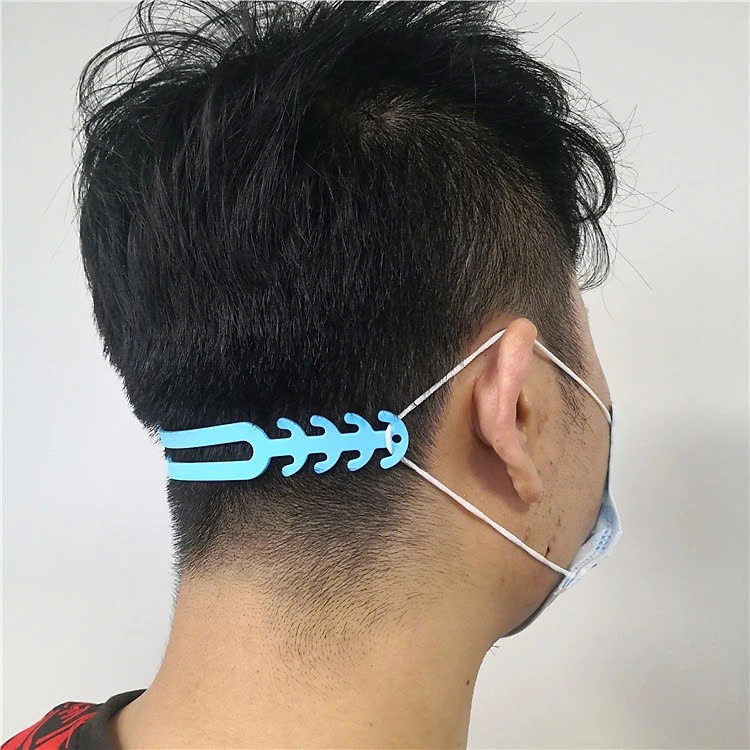 COMBO 3 Món 1 Khung + 1 Khẩu Trang + 1 Đai Nhựa Dẻo Đeo Dây Khẩu Trang Tai Giả Cao Su Mềm Chống Đau Tai Khi Đeo Khẩu Trang Silicon Không Hôi Có Lỗ Cột Tóc Đệm Lưới Nâng Khung Đỡ 3DSilicagel Thoáng Khí Giúp Dễ Thở Không Dính Son - Giao Màu Ngẫu Nhiên