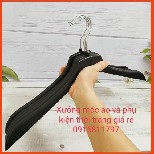 Combo 10 móc nhựa nữ vai dẹt màu đen,kích thước dài 40cm,đầu móc xoay 360 độ