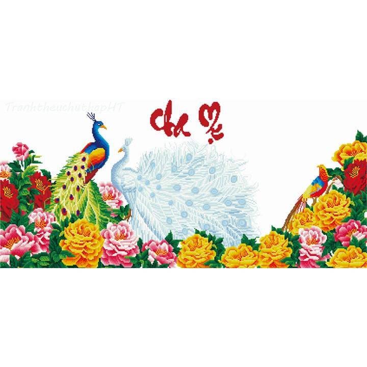 Tranh đính đá cha mẹ VS059 - tự đính