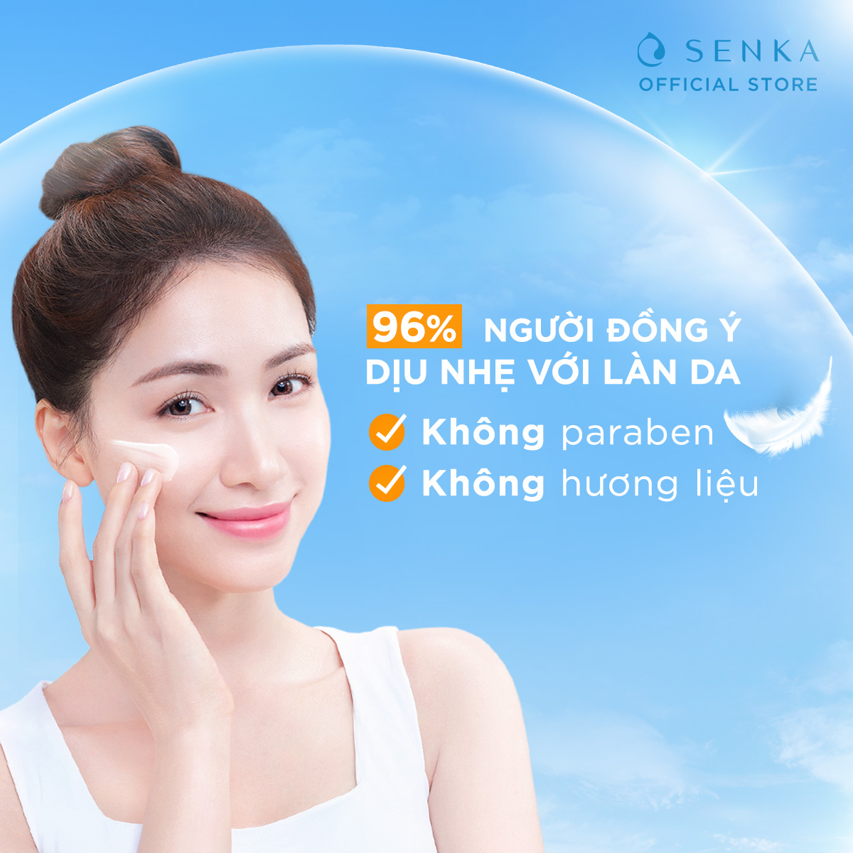 Kem Chống Nắng Dạng Sữa Senka Perfect UV Milk SPF 50+, PA++++ 41095 (40ml)