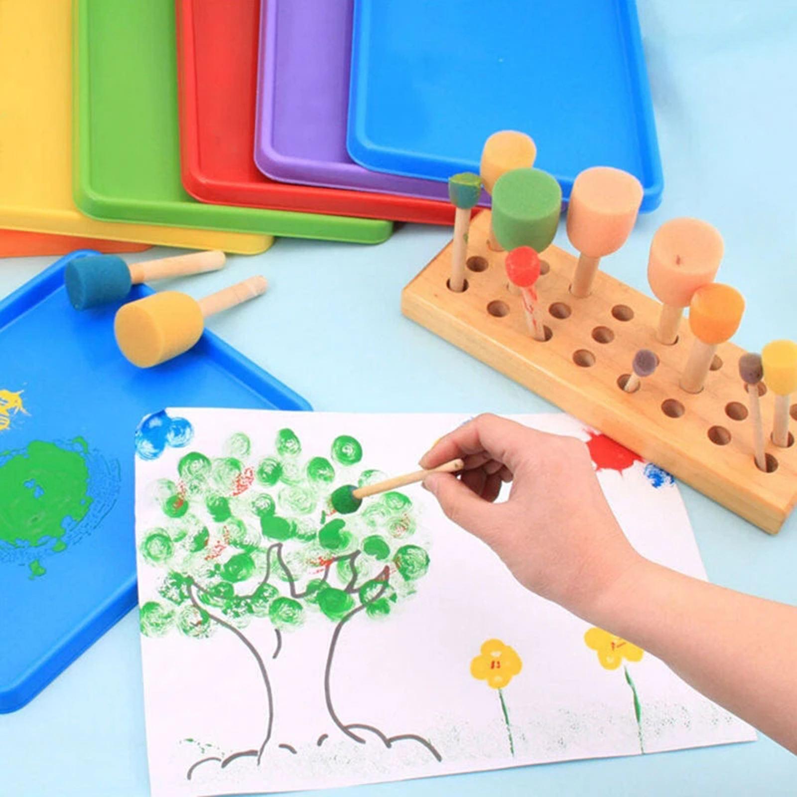 15pcs Paint Brushes Kit Drawing Watercolor Tools Kid Toddlers Art Supplies