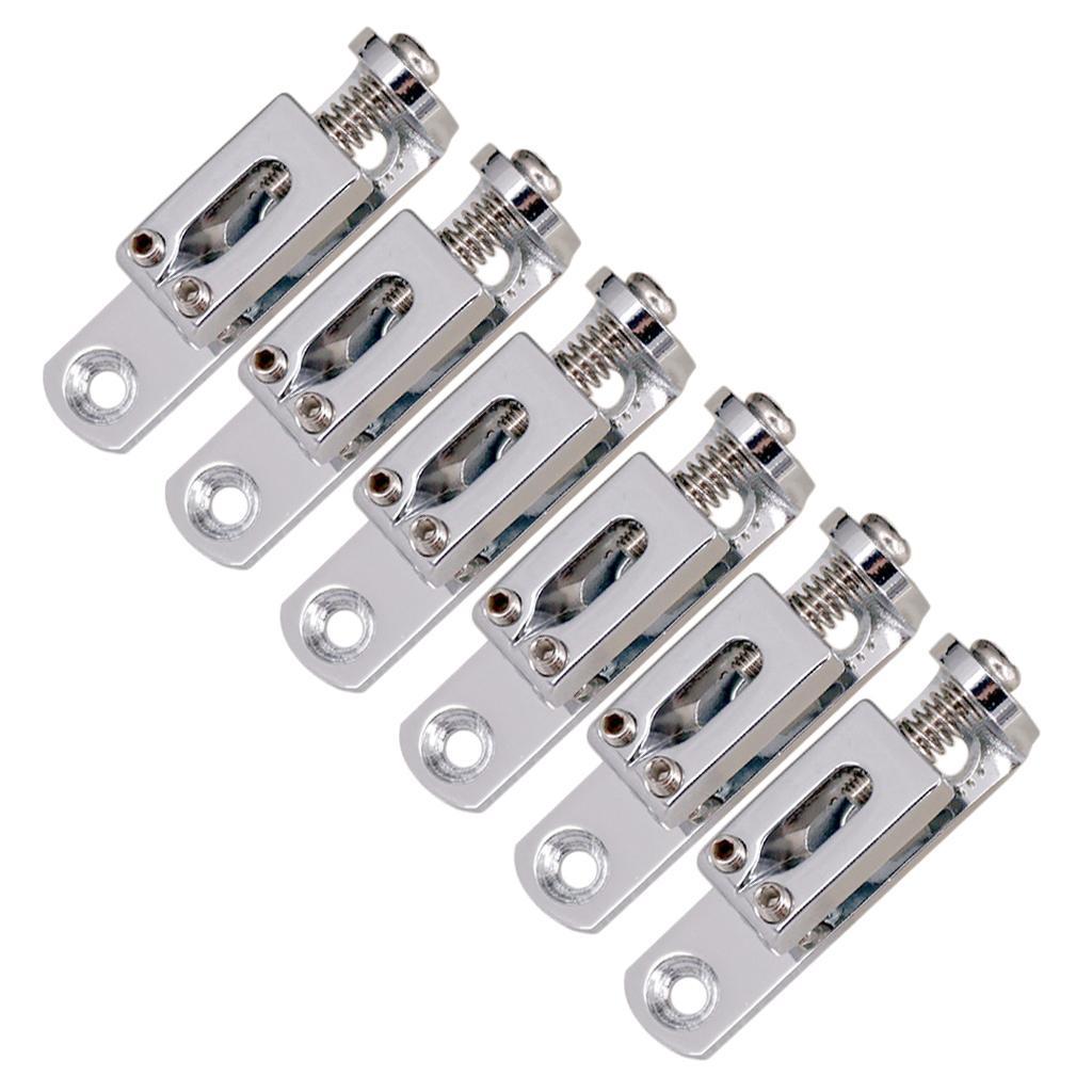 Metal Guitar Bridge Saddles with Wrench Screws for Electric Guitar