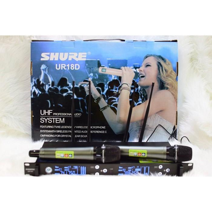 Micro không dây cao cấp SHURE UR 18D 04 ANTEN-04 sóng thu phát song xa rộng với tín hiệu chuẩn nhất bh 12th