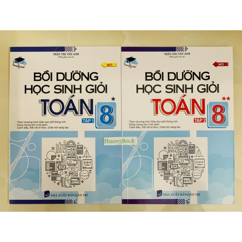 Sách - Combo Bồi dưỡng học sinh giỏi toán 8 - tập 1 + 2