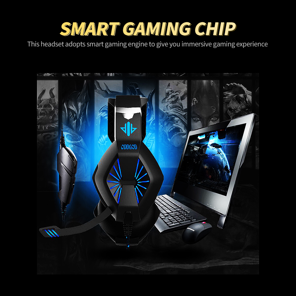 Tai Nghe Chơi Game Đèn LED Có Dây A1 Với Bộ Điều Khiển 40mm Micrô Giảm Tiếng Ồn