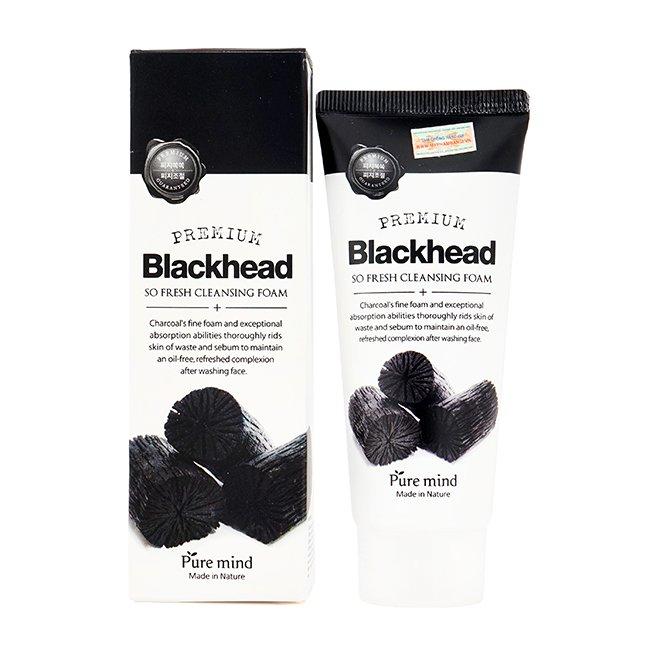 Sữa rửa mặt chiết xuất từ than hoạt tính - PURE MIND Blackhead So Fresh