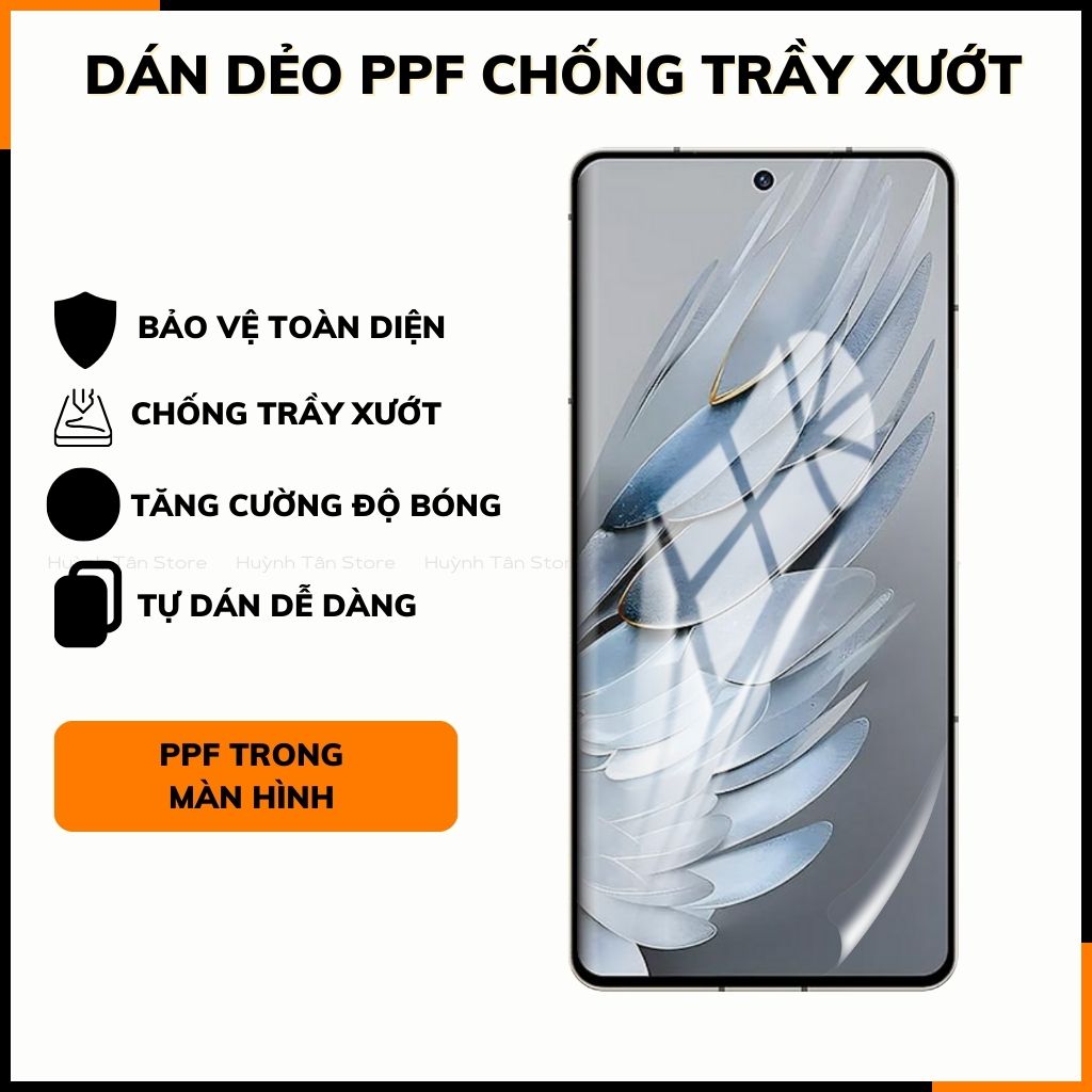 Dán dẻo ppf nubia z50s pro trong suốt hoặc nhám chống bám vân tay bảo vệ camera mua 1 tặng 1 phụ kiện điện thoại huỳnh tân store