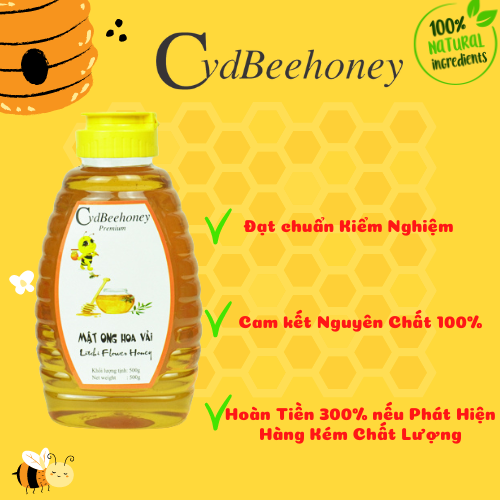 Mật ong hoa vải 500g Cvdbeehoney