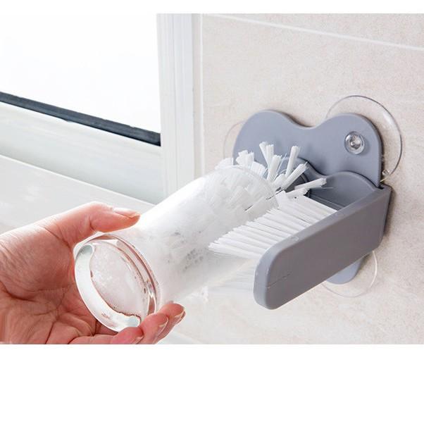 Bàn chải hai đầu chà đánh rửa chén bán ly chén trong ngoài