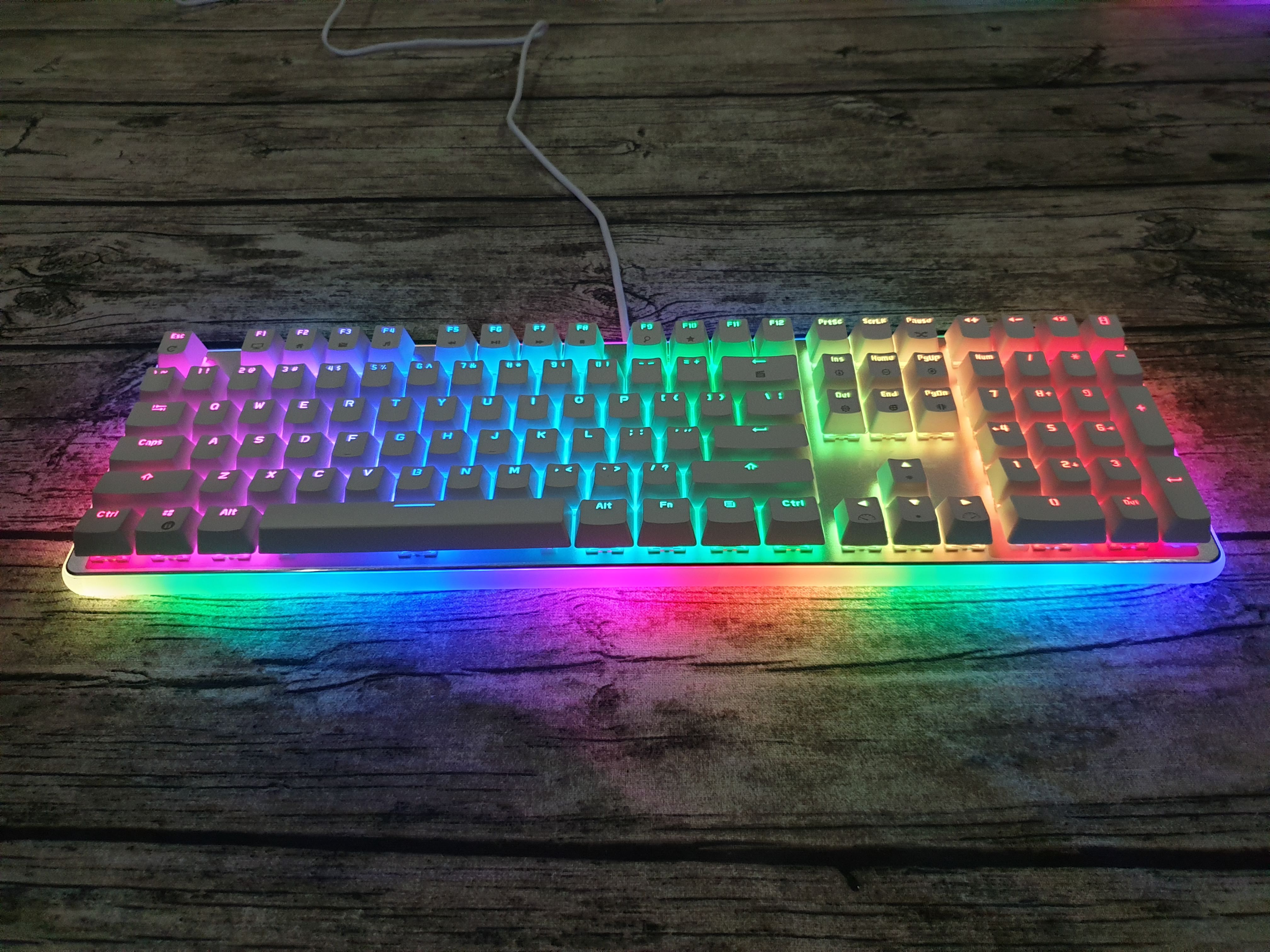 Bàn Phím Royal Kludge RK918 RGB Trắng - Hàng Nhập Khẩu