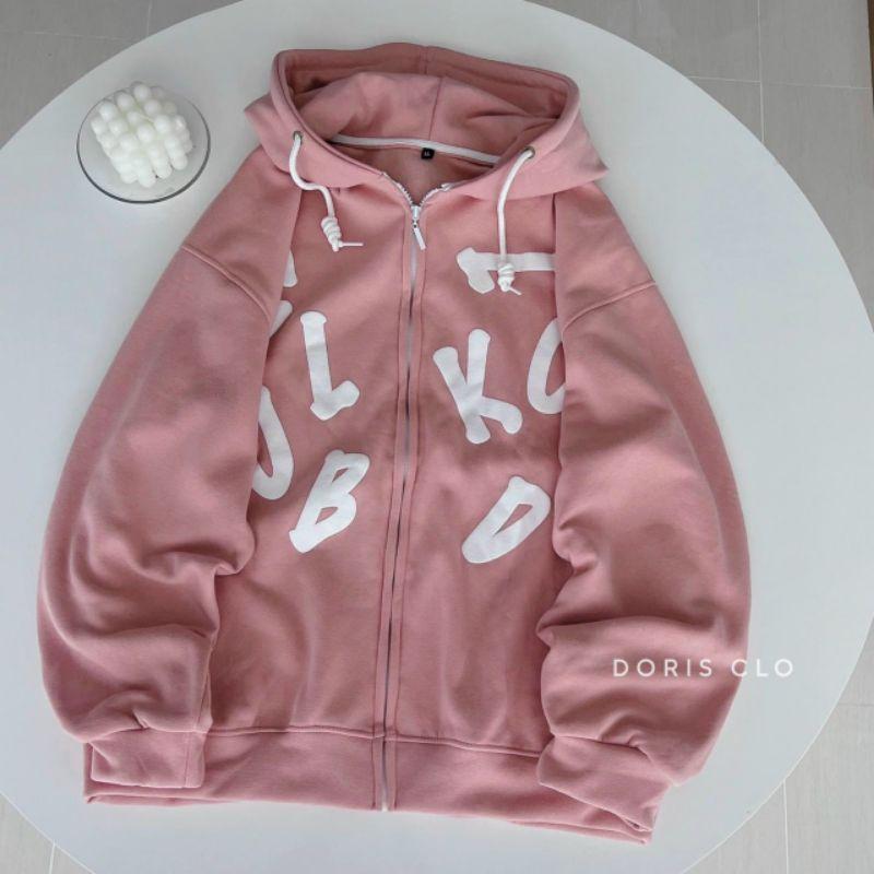 (Video+ ảnh thật) Áo hoodie CLUB KOL form rộng unisex nam nữ,nón to trùm đầu có kéo zip,mẫu áo khoác nỉ bông ulzzang