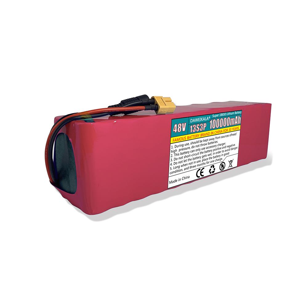 Pin 48V 18650 Bộ pin 500W 13S3P 100000mAh Pin Li-ion cho xe tay ga điện EBike với BMS Lithium Pin 48V Màu sắc: 100000mAh