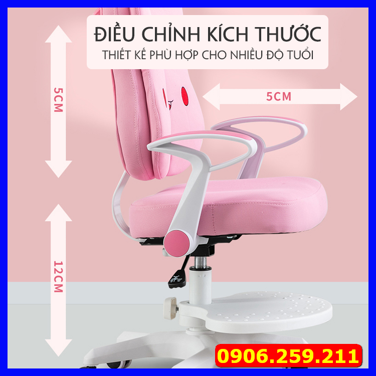 Ghế học sinh chống gù chống cận cho trẻ từ 5 - 16t - Ghế  chống gù cho bé - Ghế học sinh chân xoay có nâng hạ chiều cao cho trẻ