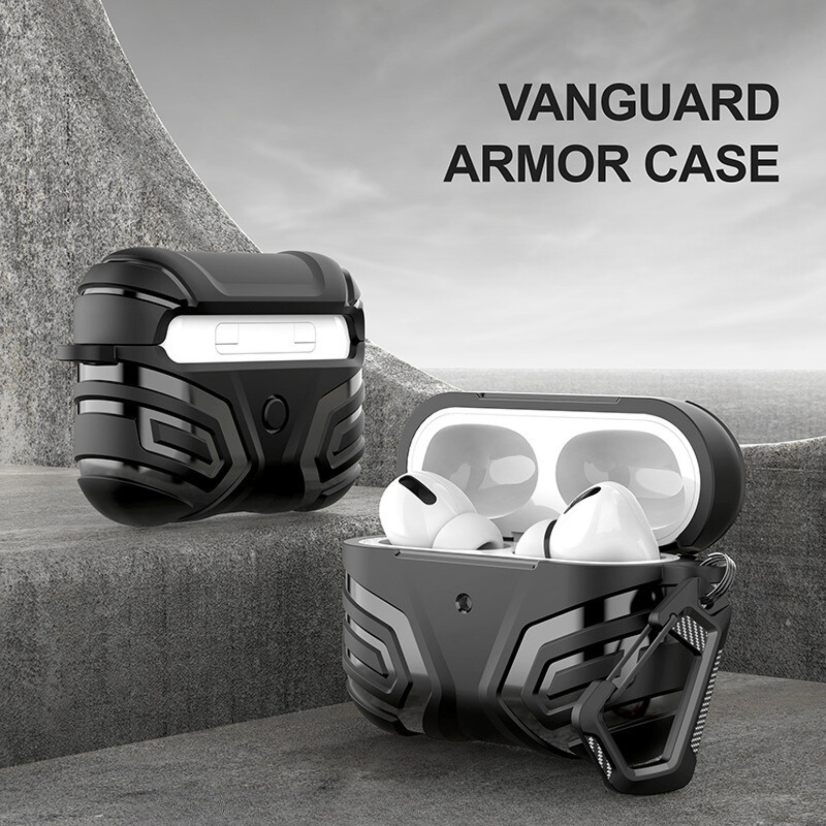 Ốp Case Bao Bảo Vệ Dành Cho Airpods Pro 2 và Airpods Pro, Kai.N Vanguard Armor - Hàng Chính Hãng