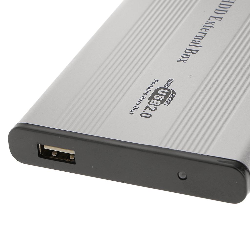 USB2.0 IDE External 2.5" SSD HDD Hard Drive Enclosure Laptop Disk Case Gray