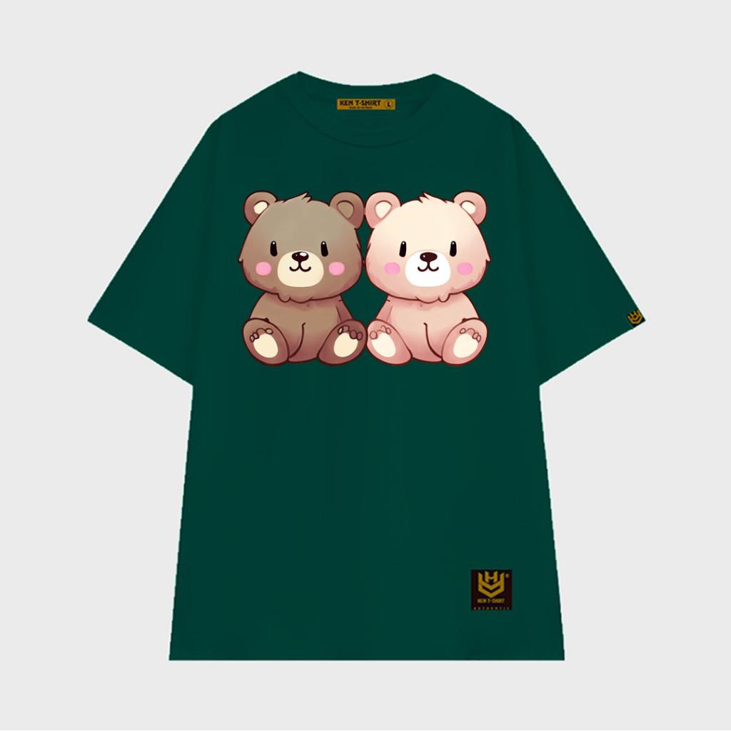 Áo thun tay lỡ unisex cặp gấu teddy dễ thương áo đôi nam nữ - BND2