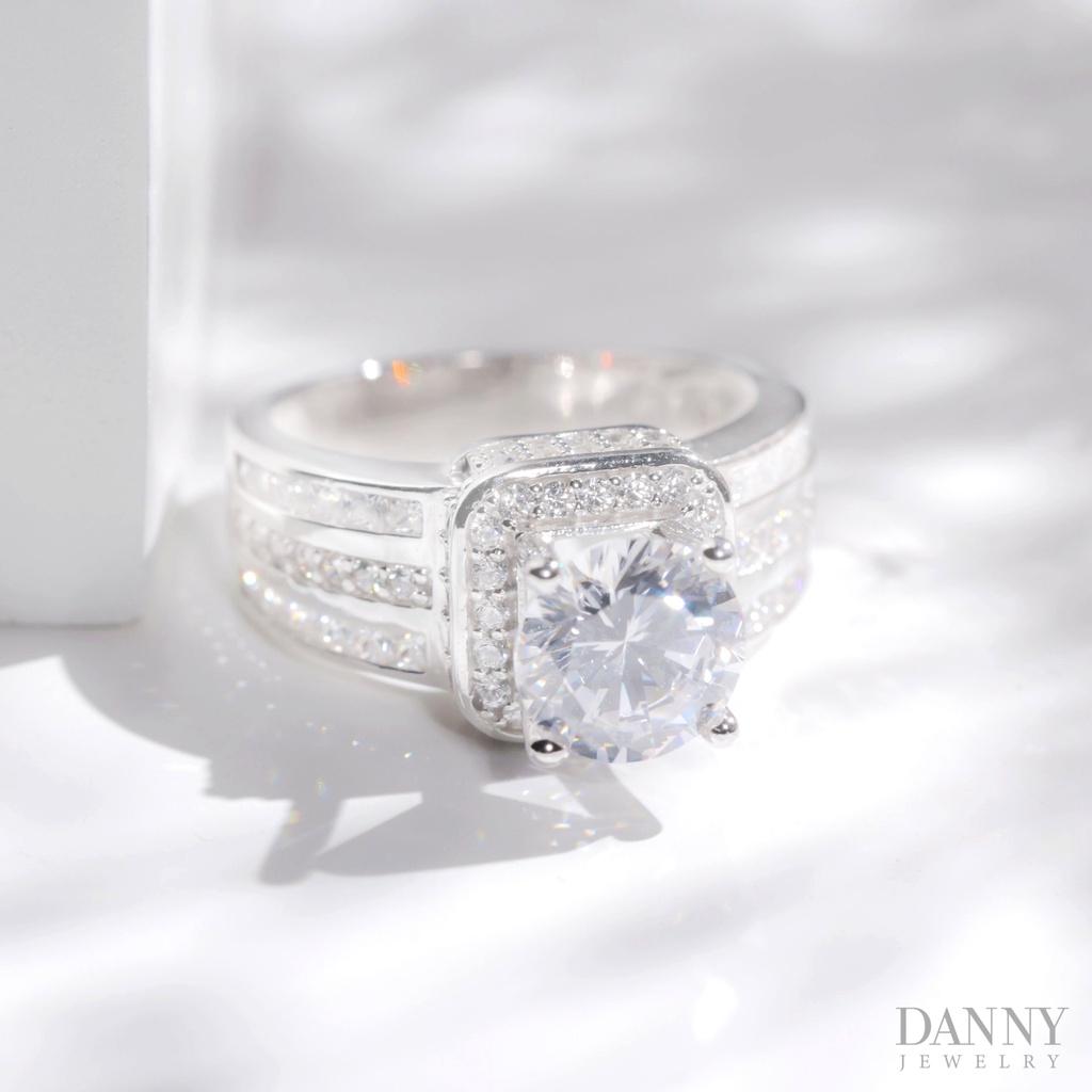 Nhẫn Nữ Bạc 925 Xi Bạch Kim Đính Đá CZ Bộ Sưu Tập "SCATTER" by Danny Jewelry Phong Cách Sang Trọng Quý Phái KI4GZ020