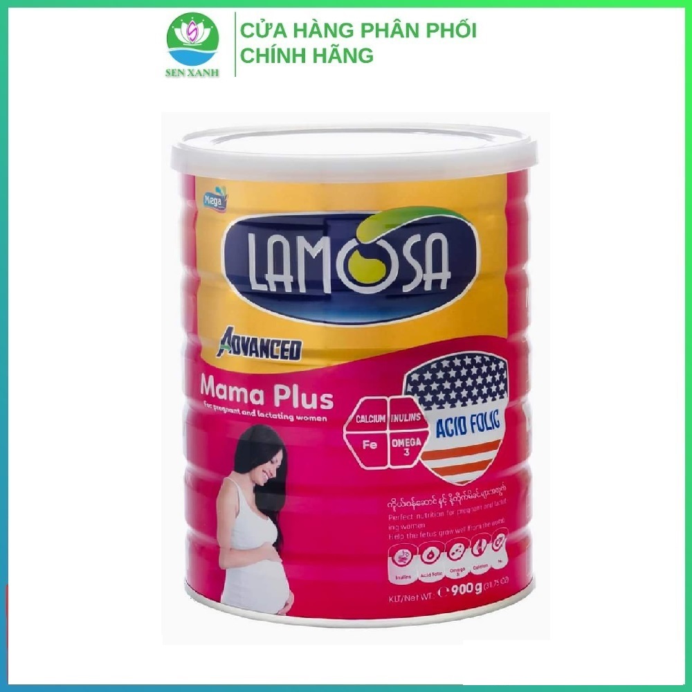 Sữa Bột Lamosa MAMA PLUS lon 900G bổ sung dinh dưỡng cho mẹ bầu