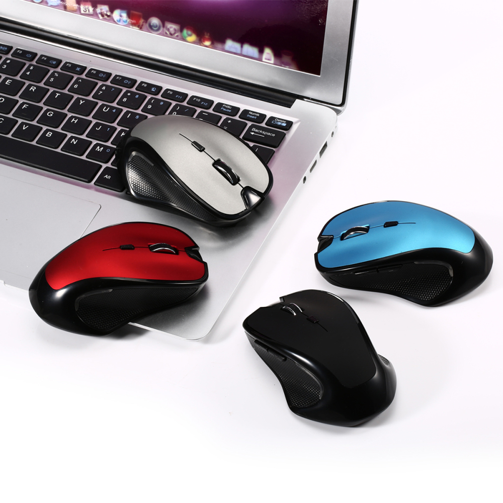 Chuột Quang 2400DPI / CPI 6d Không Dây 2.4GHz Bộ Thu USB Cho Mac PC Máy Tính Xách Tay Văn Phòng Tại Nhà