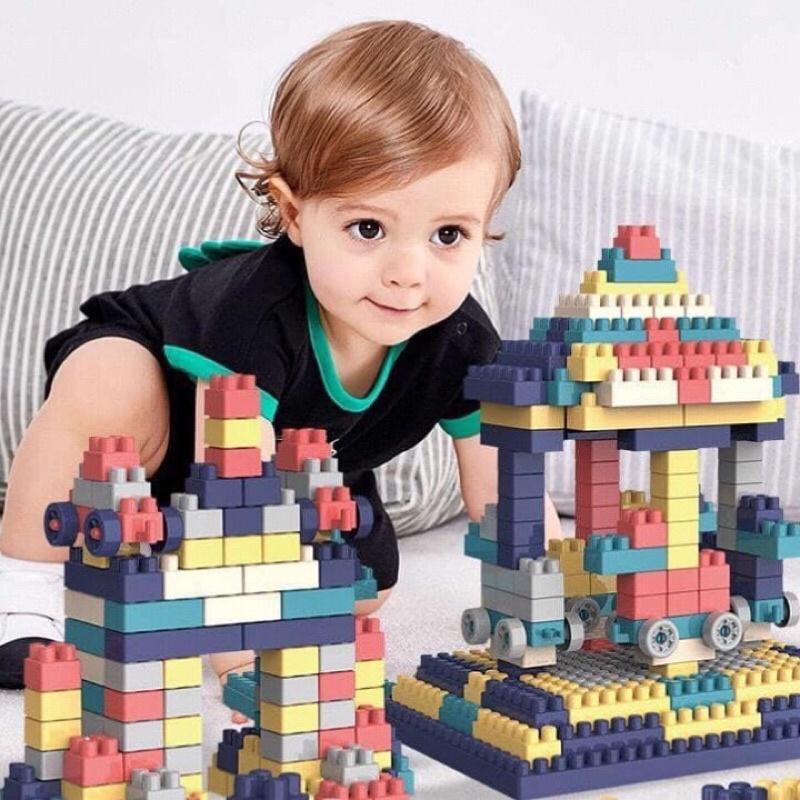 Bộ Lego 520 Chi Tiết Ghép Hình Siêu Trí Tuệ Sáng Tạo Cho Bé Nhựa ABS