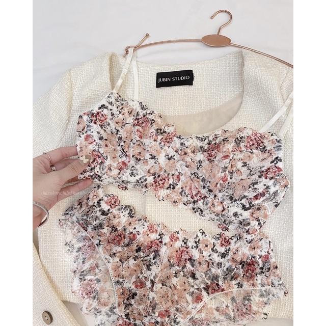 Spring - Áo ngực có gọng ren hoa xinh xắn Haruharulabel