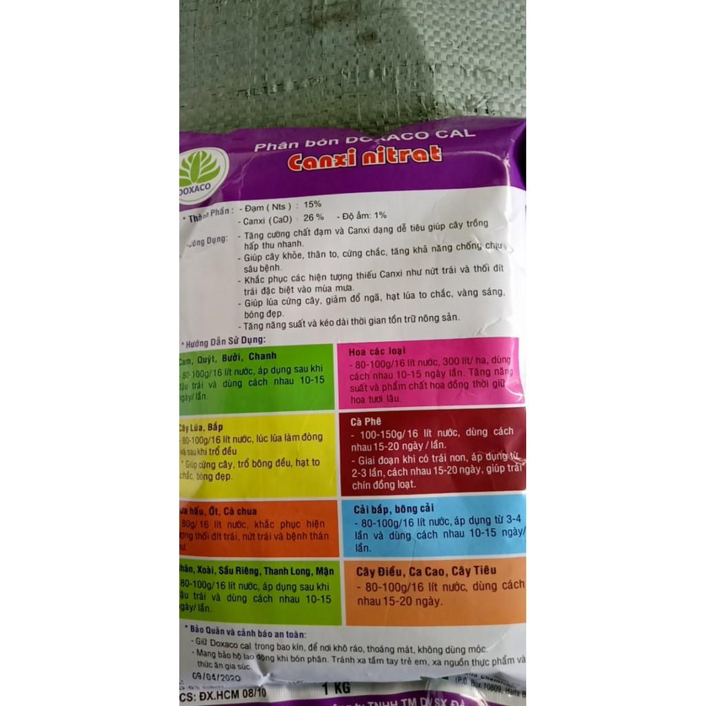 Phân bón Canxi nitrat gói 1kg bổ sung canxi cây trồng