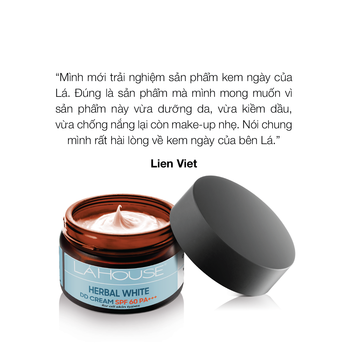 Kem dưỡng ngày trắng da, làm sáng da,làm mờ dấu hiệu lão hóa da Lá House Herbal White DD Cream SPF 60PA+++ 10ml/30ml