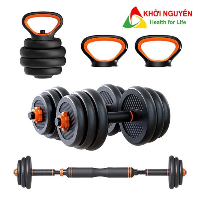 Bộ tạ tay điều chỉnh đa năng 4 IN 1 chất liệu nhựa ABS cao cấp 20-30-40kg