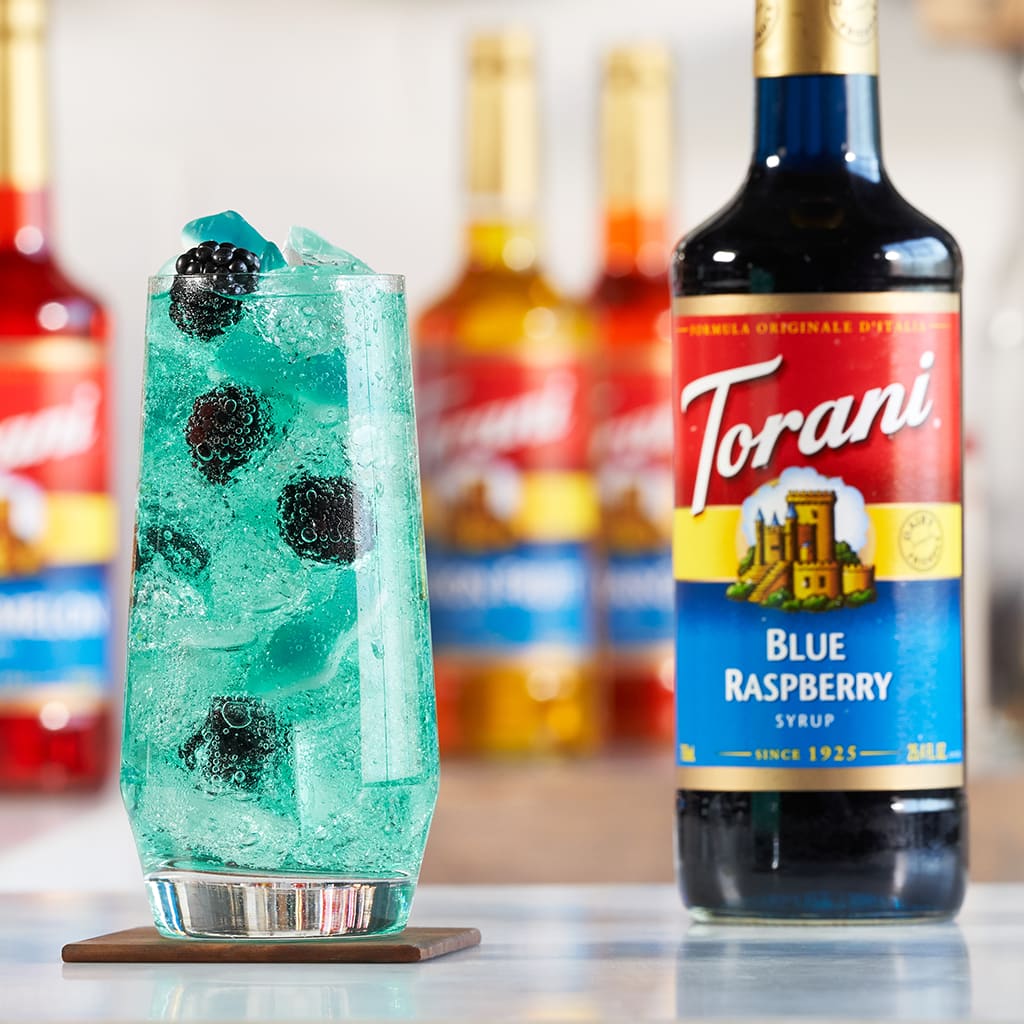 Siro Phúc Bồn Tử Xanh Torani Classic Blue Raspberry Syrup 750ml Mỹ