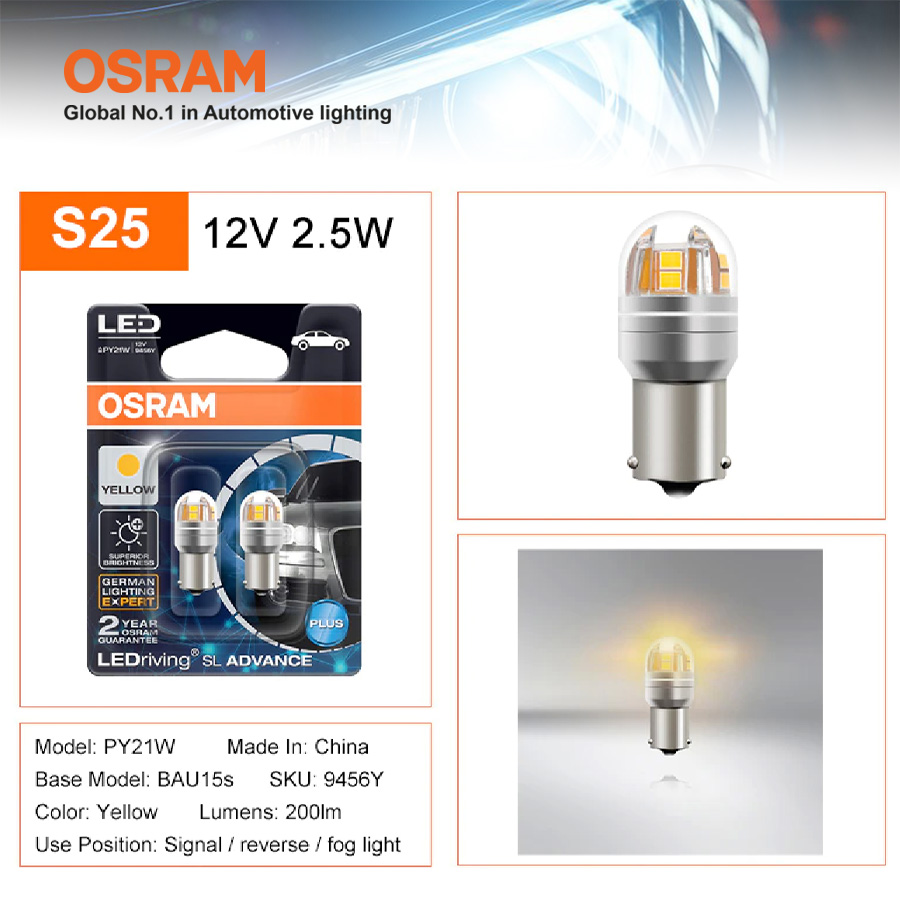 Combo 2 Bóng Đèn Led Tín Hiệu AUX OSRAM P21 12V  - Nhập Khẩu Chính Hãng