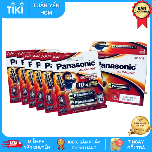 Hộp pin pin Kiềm Alkaline Panasonic AA LR6T/2B-Hàng chính hãng