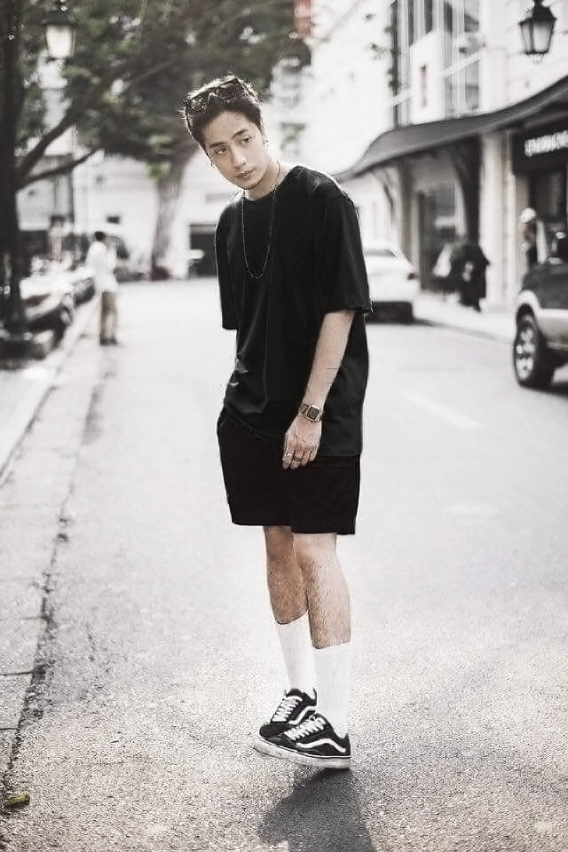 Áo thun Oversize Trắng Trơn Form Rộng Tay Lỡ Unisex Streetwear - Đen - XL