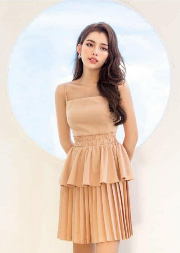ĐẦM 2 DÂY PEPLUM PHỐI DẬP LI 77005824