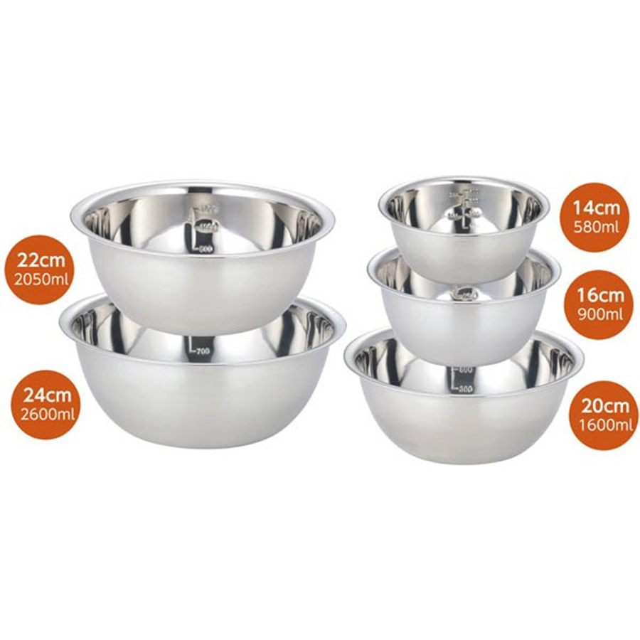 Set 5 Tô Inox Đảm Bảo An Toàn Thực Phẩm