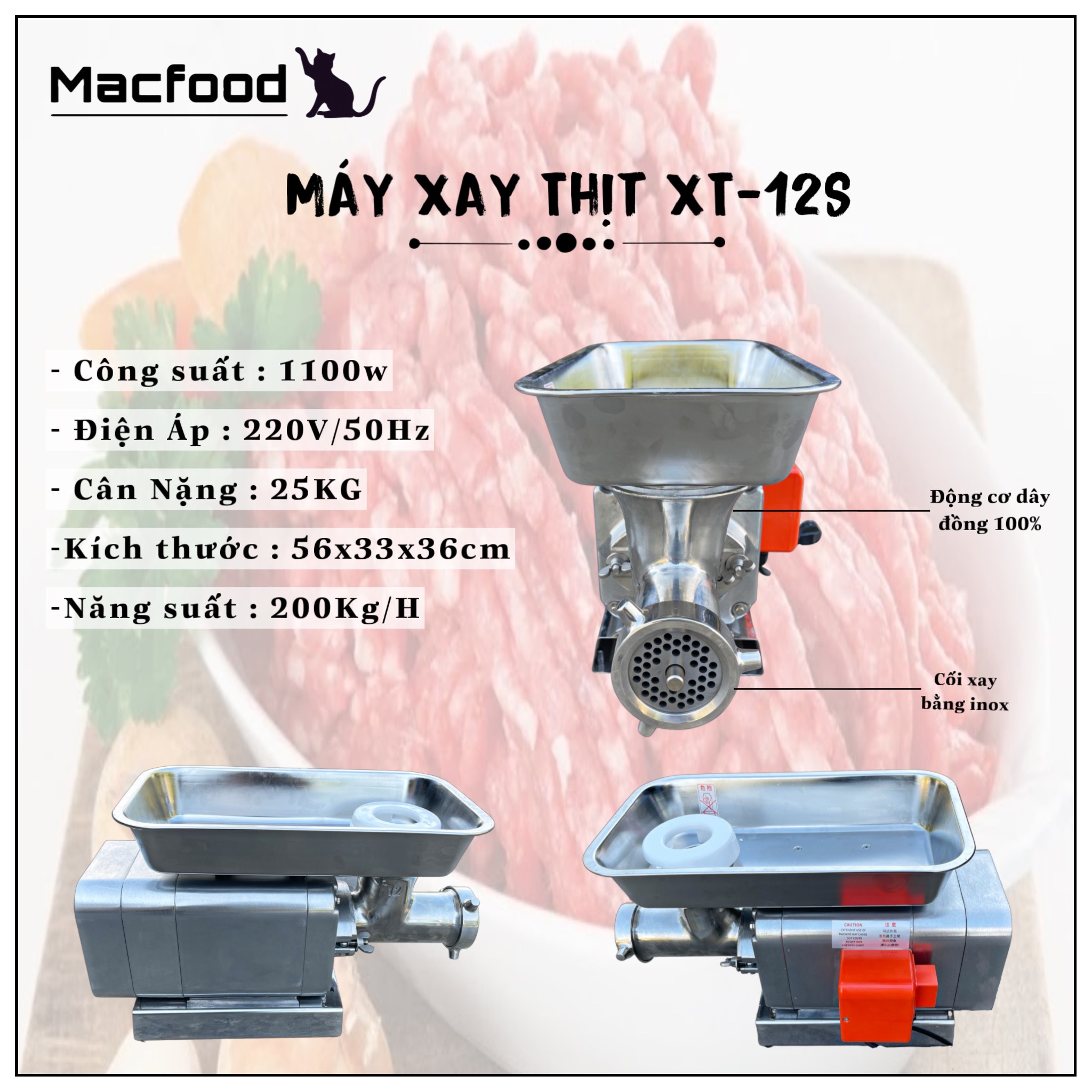 Máy Xay Thịt Đài Loan XT-12S