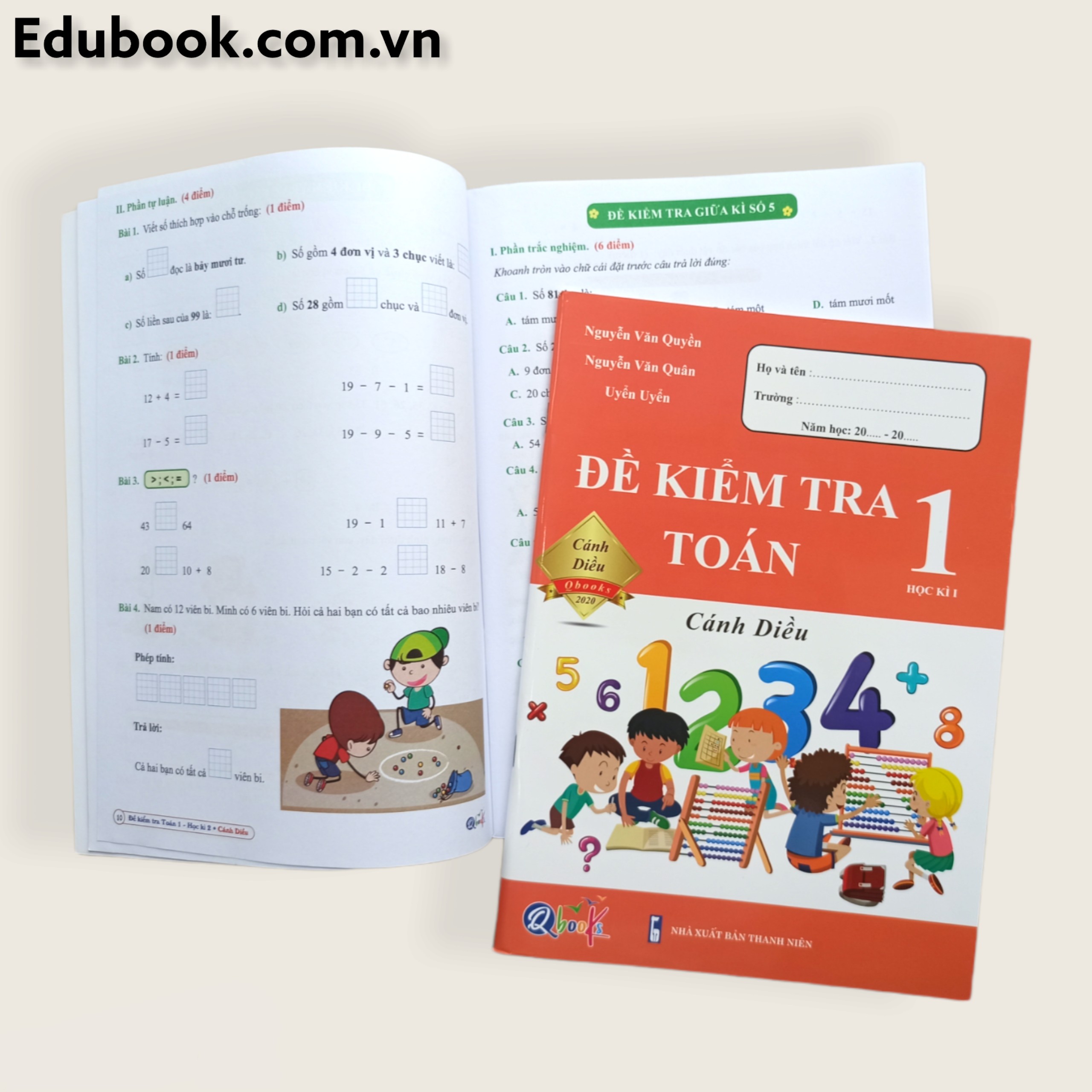Combo đề kiểm tra Toán lớp 1