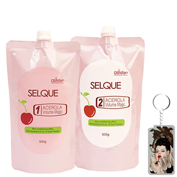 Kem duỗi Volume Selque Acerola Volume Magic (ép phồng, ép cúp) Hàn Quốc 500ml tặng kèm móc khoá