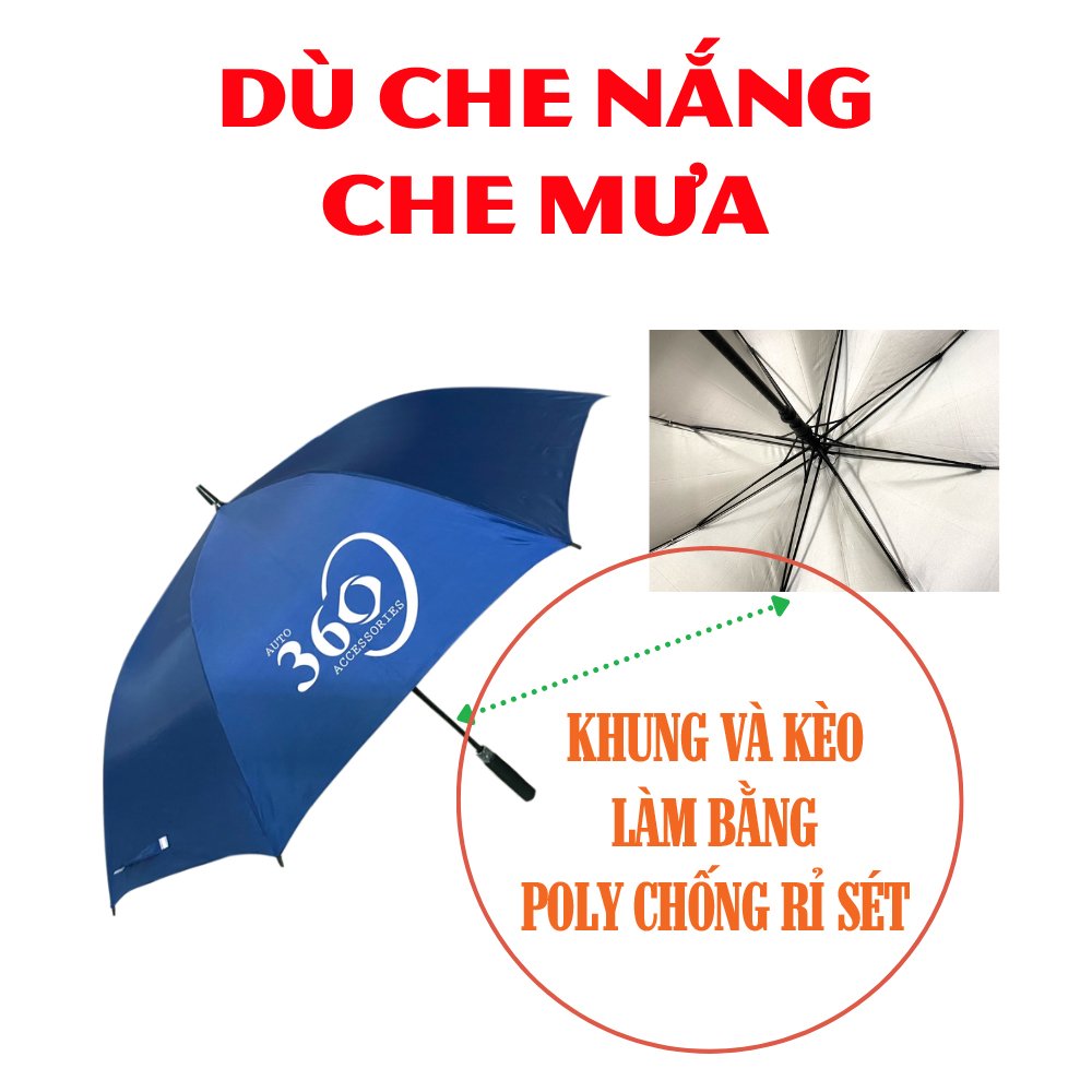 Dù Che Nắng, Dù Che Mưa Loại Lớn, 8 Nan, Làm Bằng Nhựa Poly Không Rỉ Sét, Dùng Cho Ô Tô, Gia Đình Và Sự Kiện