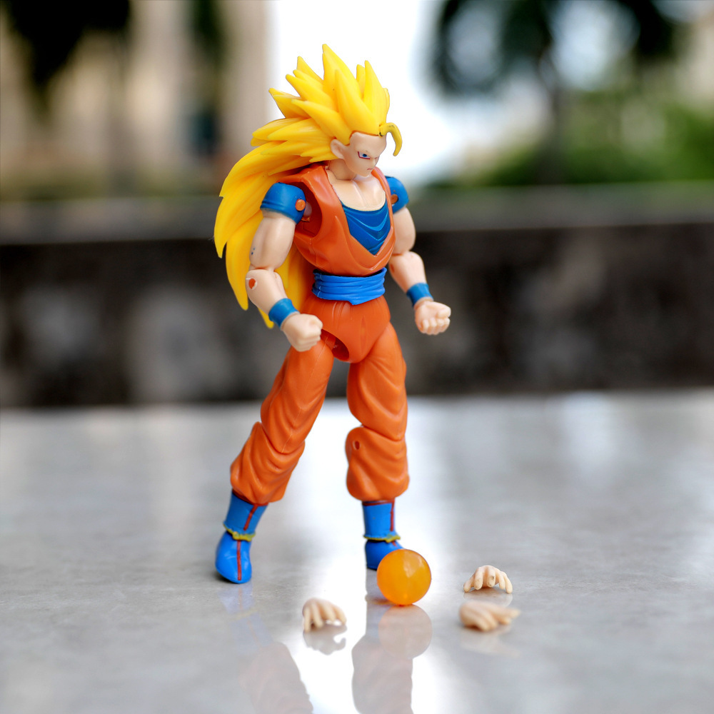 Mô hình khớp động dragonball Songoku SXD cấp 3 tóc dài tặng kèm ngọc rồng, bàn tay tư thế trưởng 2068 2