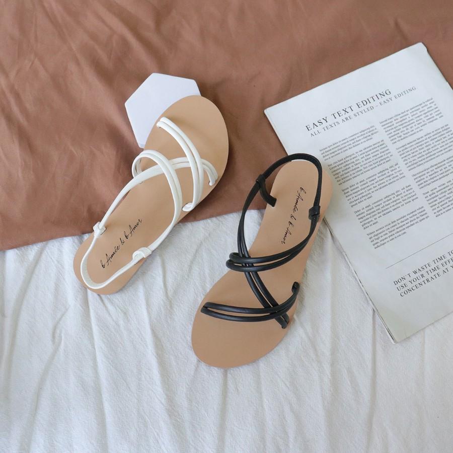 Dép sandal nữ đẹp thời trang đi biển quai dây mảnh đế bệt cao cấp chính hãng bAimée &amp; bAmor - MS1654