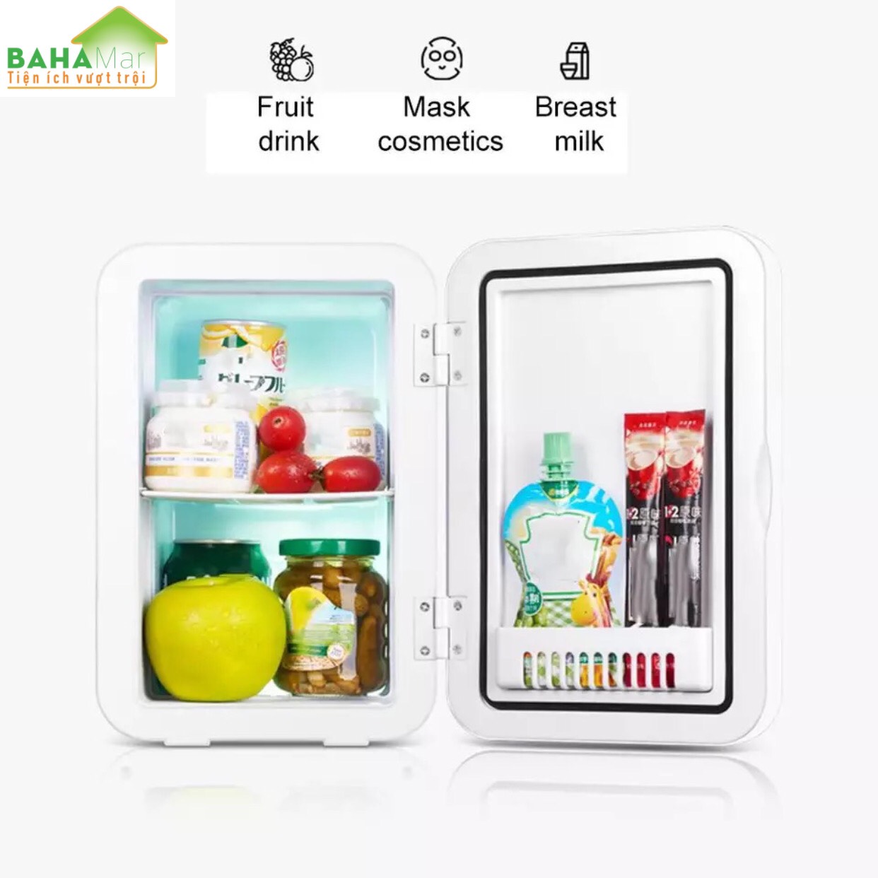 TỦ LẠNH MINI 8L ĐỂ XE Ô TÔ, VĂN PHÒNG, PHÒNG NGỦ "BAHAMAR"