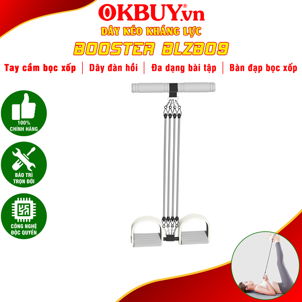 Hình ảnh Dây kéo kháng lực tập cơ đa năng Booster Boluojun BLZB09, giảm mỡ bụng, bắp tay, đùi, bắp chân