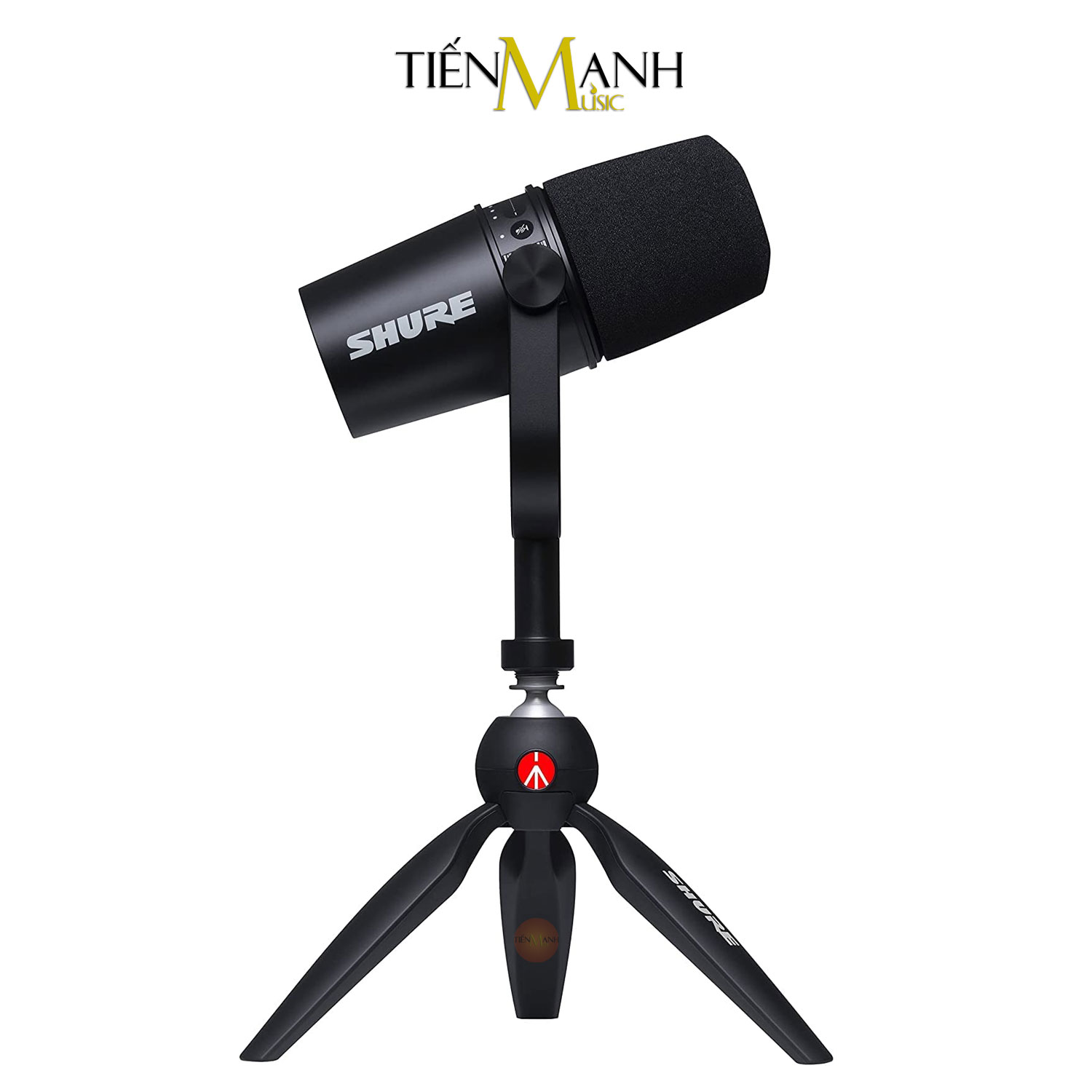 Micro Shure MV7-K-BNDL Cổng USB &amp; XLR Livestream Podcast Mic Thu Âm Studio MV7 Kit Microphone Hàng Chính Hãng