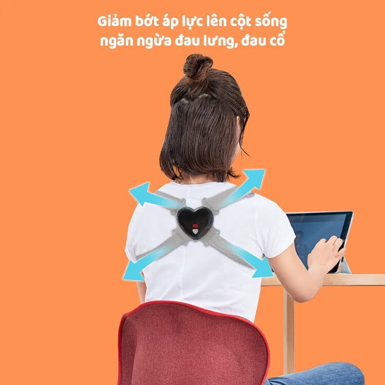 Đai Chống Gù Điện Tử Thông Minh Cao Cấp Báo Rung Đếm Số Cho Trẻ Em Giữ Đúng Tư Thê Công Nghệ Nhật Bản