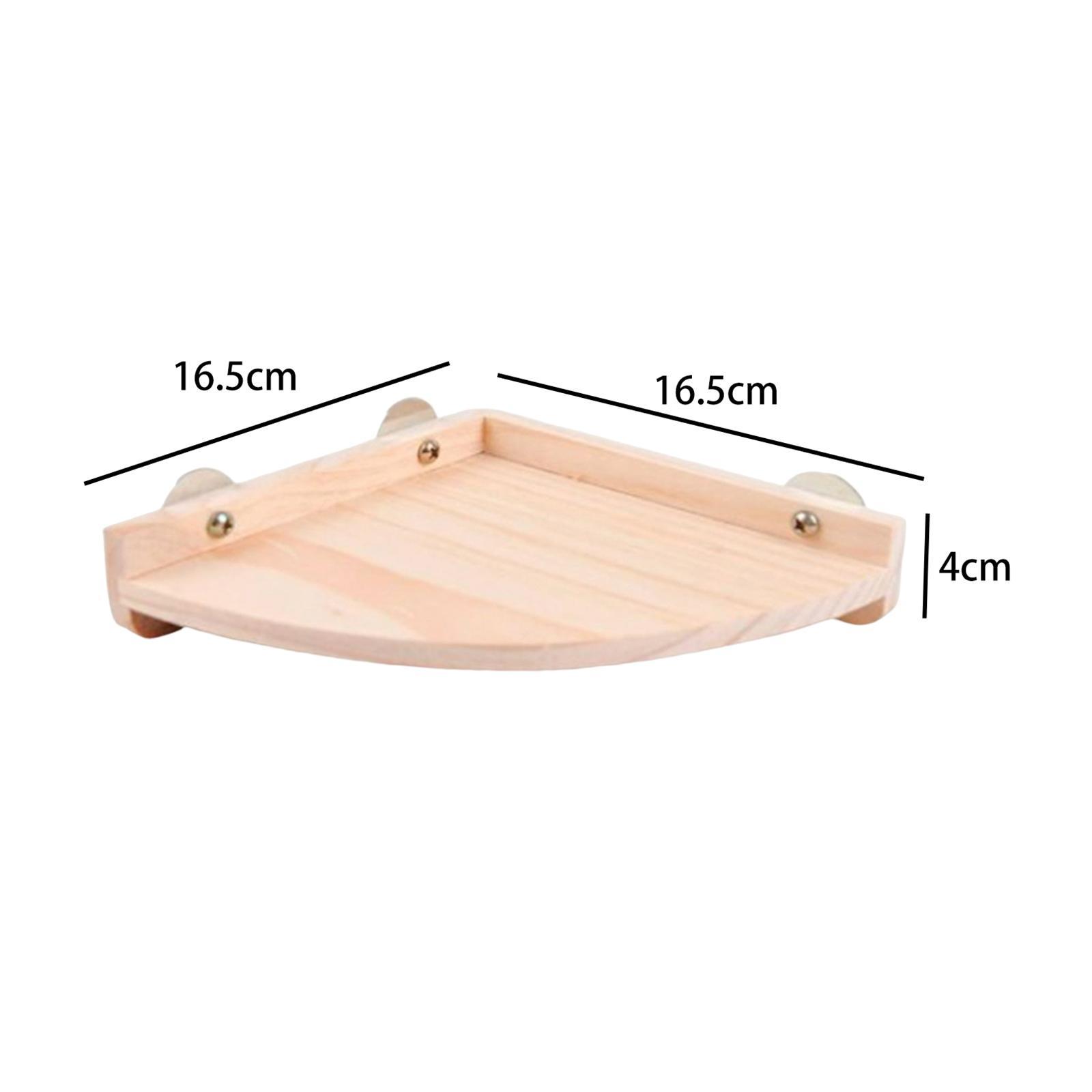 Hamster Cage Corner Platform Wooden Stand Chinchilla Small Animal Parrot