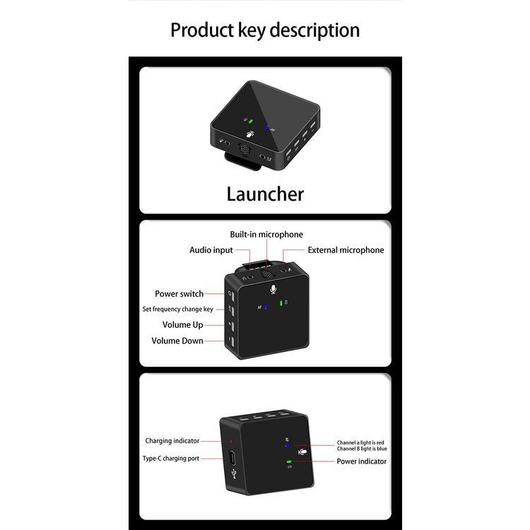 Micro không dây go 2 cho điện thoại/ máy tính xách tay/ dslr/ máy tính bảng